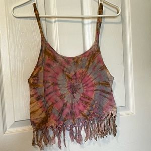 cropped tie dye shirt